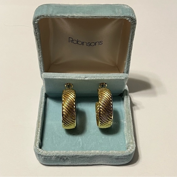 JBK Gold Color Hoop Earrings - Picture 2 of 5